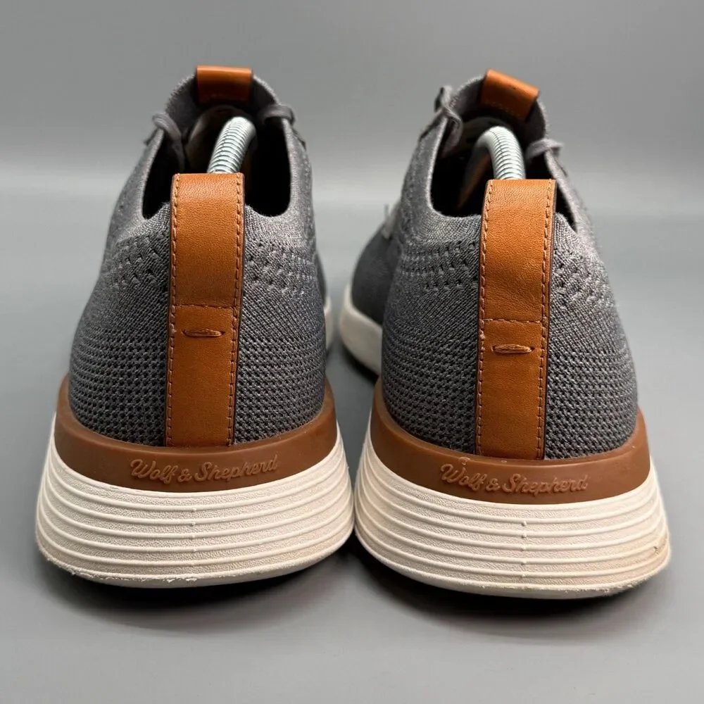 Wolf & Shepherd SwiftKnit Men's 11 Gray White Mesh Low Top Derby Sneakers Shoes - Picture 5 of 10